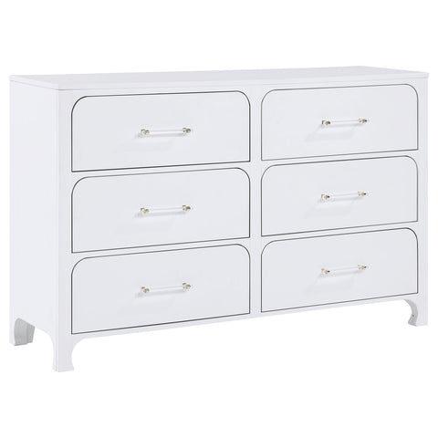Aghes 5-piece Eastern King Bedroom Set Pearl WhitePearl White
