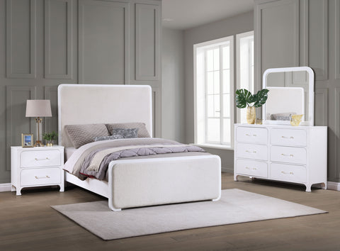Aghes 4-piece Queen Bedroom Set Pearl WhitePearl White