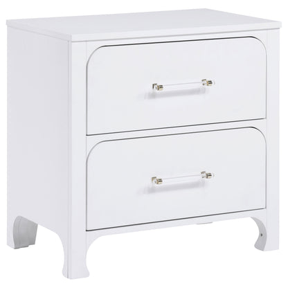 Hillcrest 2-drawer Nightstand Pearl White