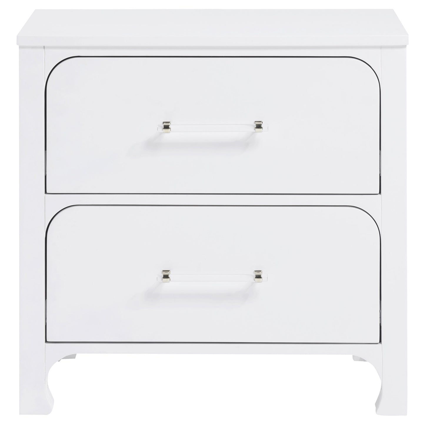 hillcrest 2-drawer nightstand pearl white