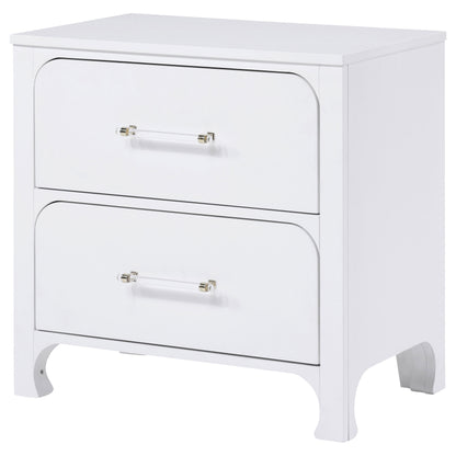 Hillcrest 2-drawer Nightstand Pearl White