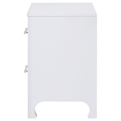 Hillcrest 2-drawer Nightstand Pearl White