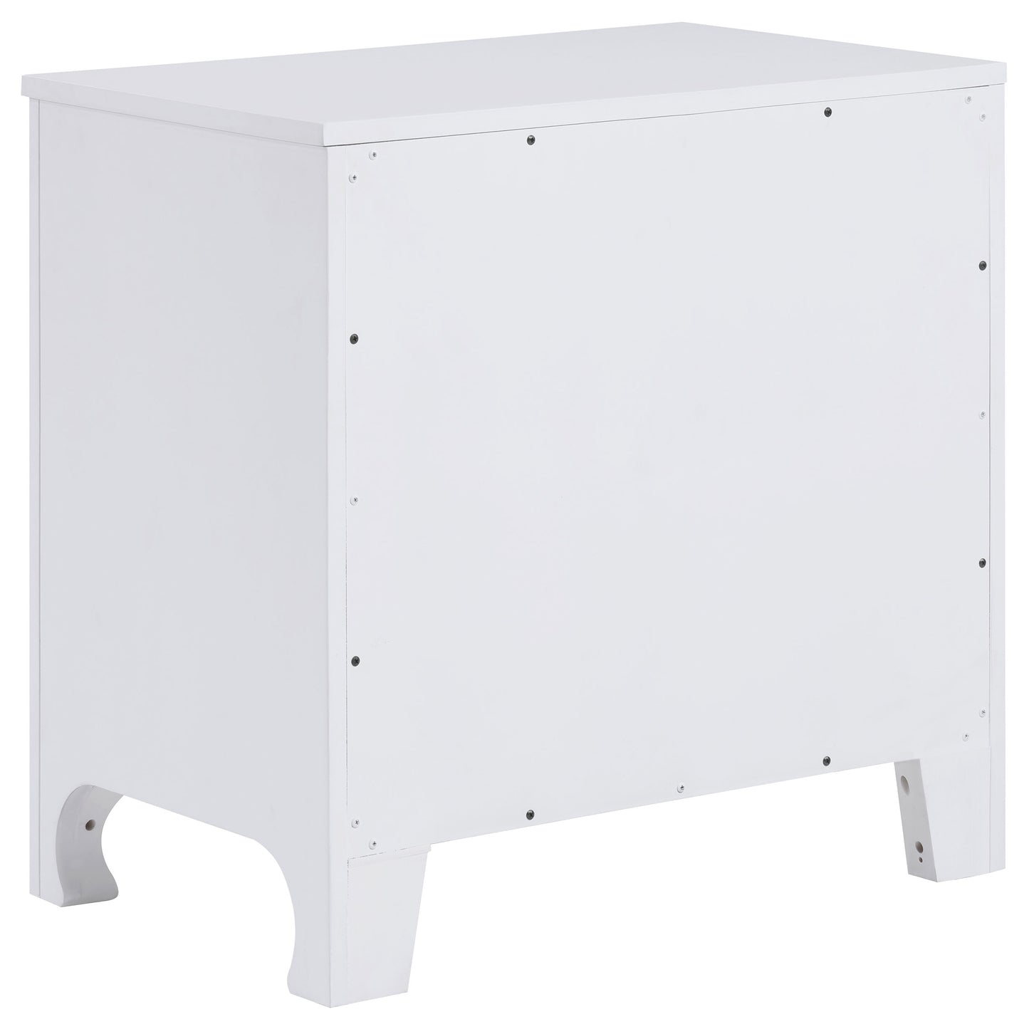 hillcrest 2-drawer nightstand pearl white