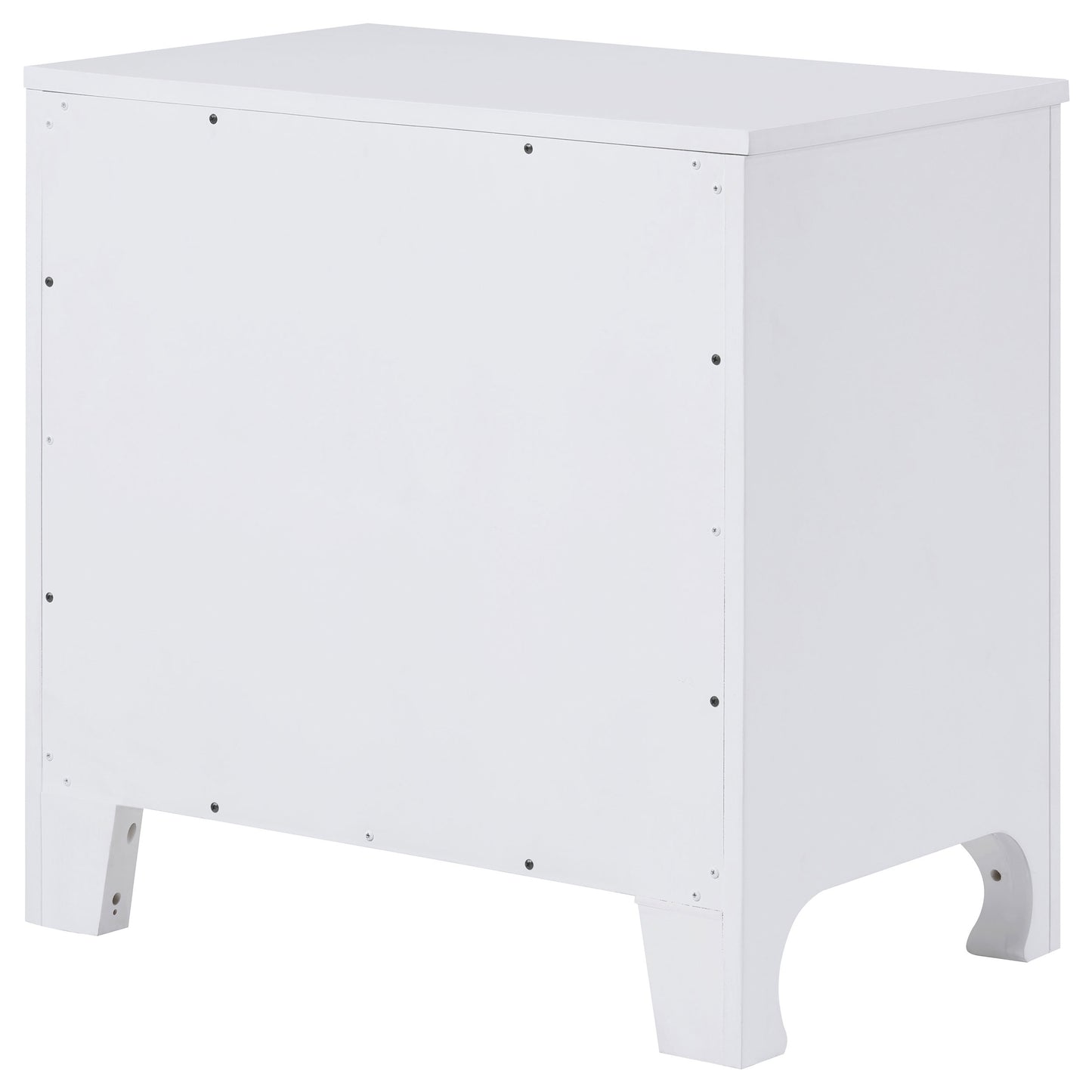 hillcrest 2-drawer nightstand pearl white