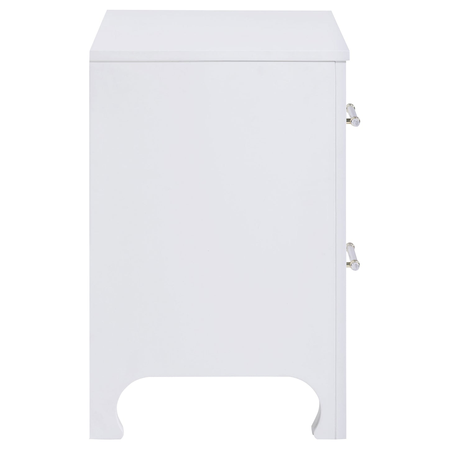 hillcrest 2-drawer nightstand pearl white