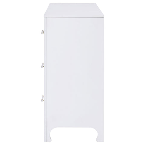 Aghes 6-drawer Dresser Pearl WhitePearl White