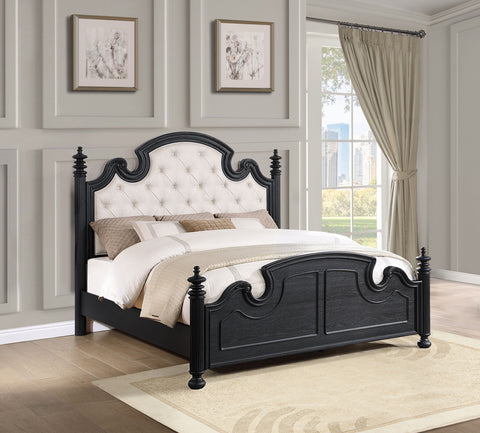 Ellis Wood Eastern King Poster Bed BlackBlack
