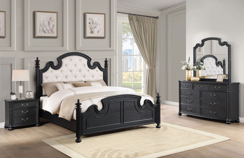 Ellis 4-piece Queen Bedroom Set BlackBlack
