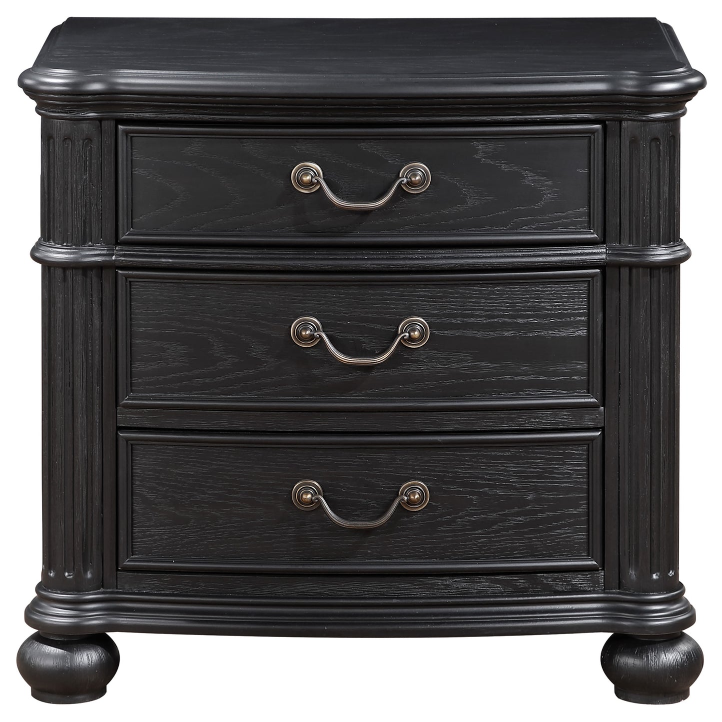 stillwood 3-drawer nightstand black