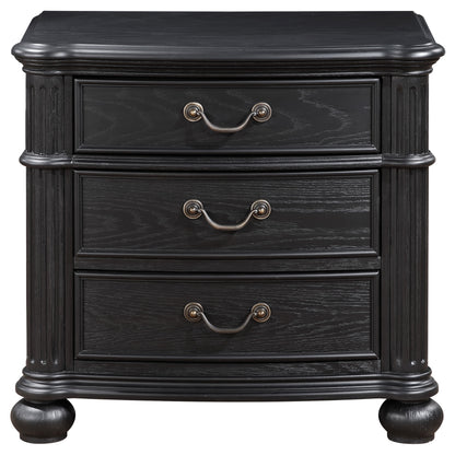 Stillwood 3-drawer Nightstand Black