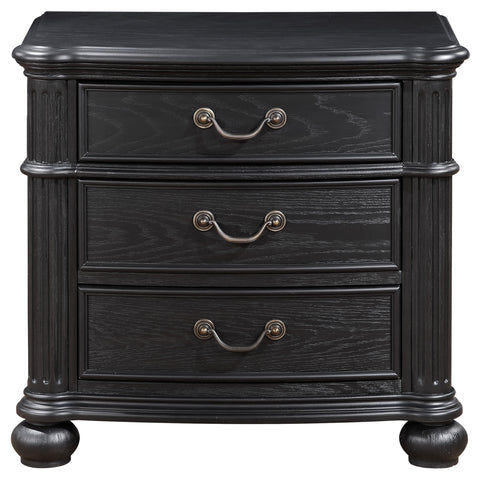 Ellis 3-drawer Nightstand BlackBlack