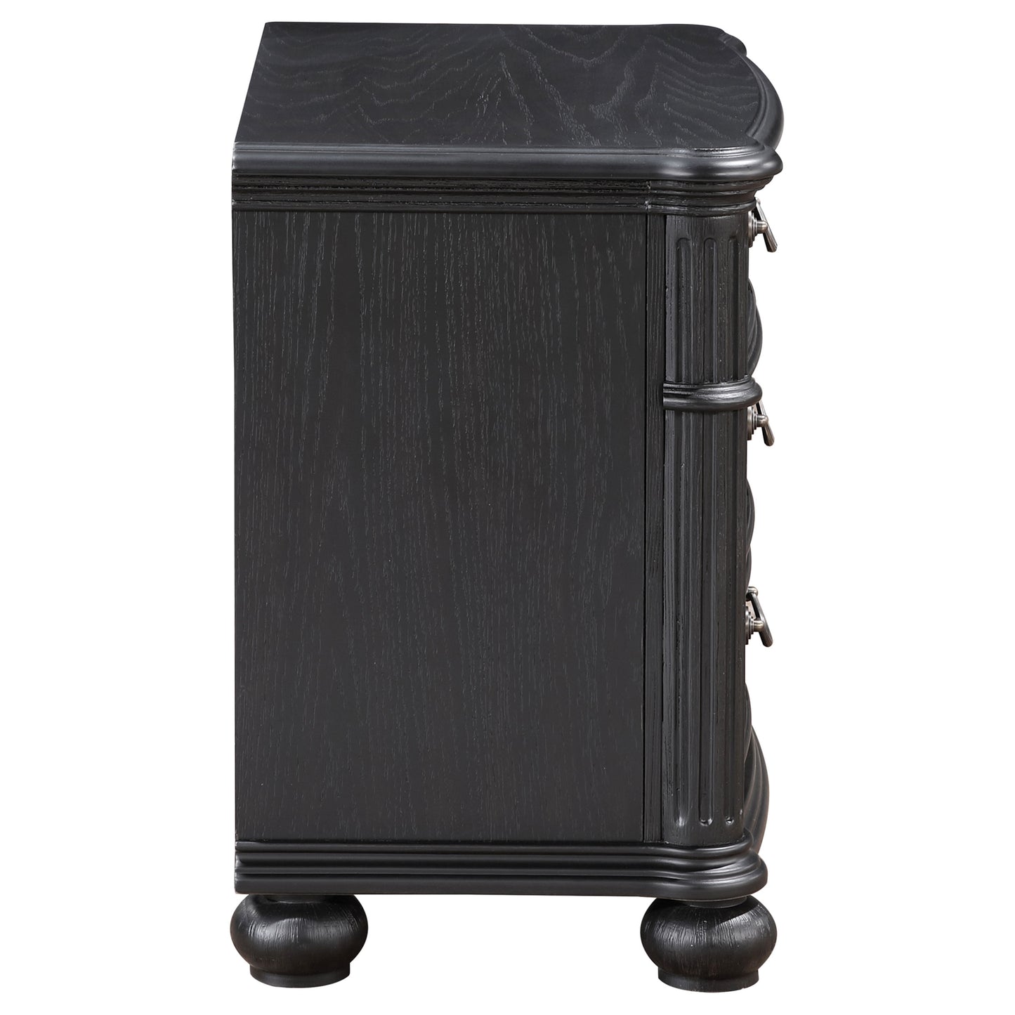 stillwood 3-drawer nightstand black