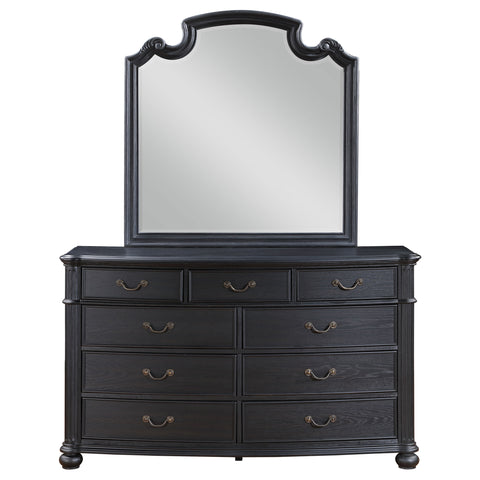 Ellis 9-drawer Dresser with Mirror BlackBlack