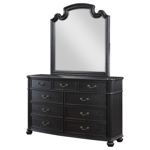 Ellis 9-drawer Dresser with Mirror BlackBlack