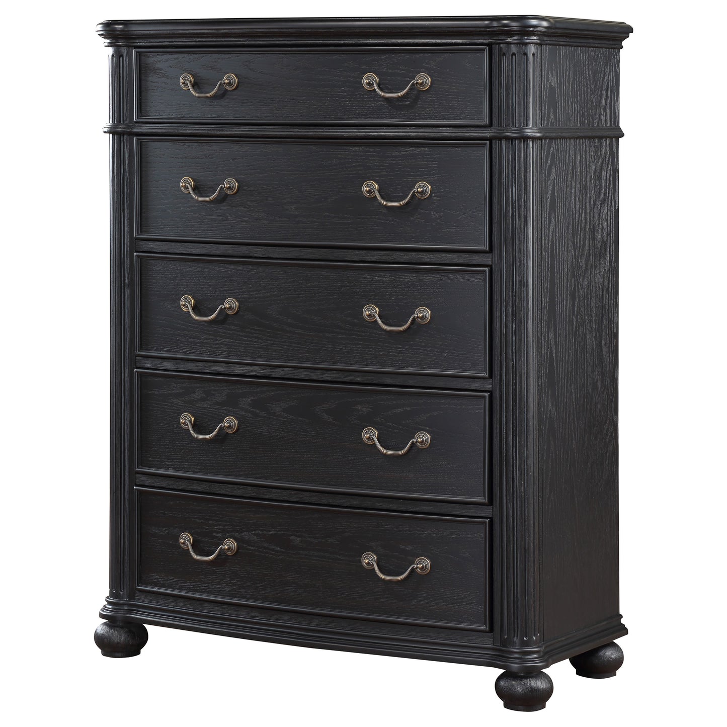 stillwood 5-drawer bedroom chest black