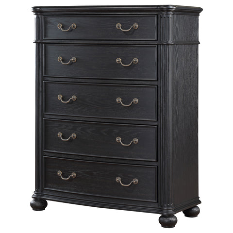 Ellis 5-drawer Bedroom Chest BlackBlack