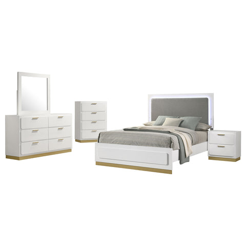 Callie 5-piece Eastern King Bedroom Set WhiteWhite