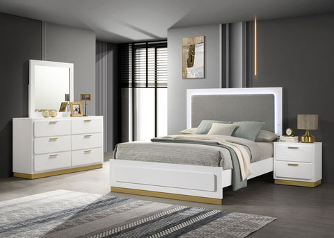 Callie 4-piece California King Bedroom Set WhiteWhite
