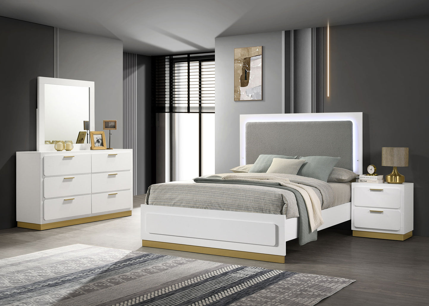 callie 4-piece queen bedroom set whitewhite