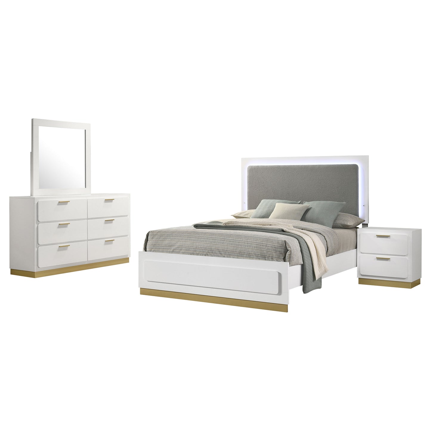 callie 4-piece queen bedroom set whitewhite