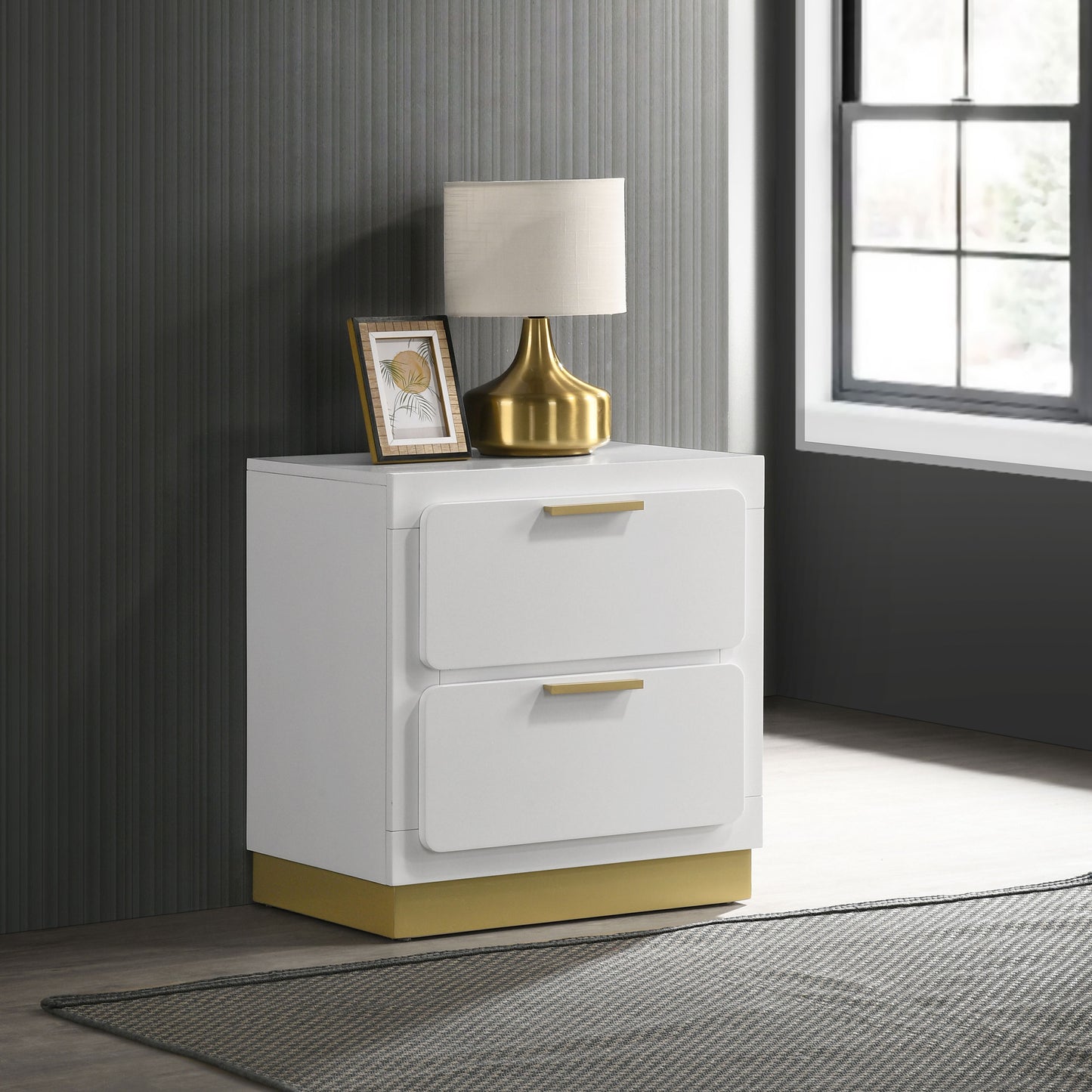 winslow 2-drawer nightstand white