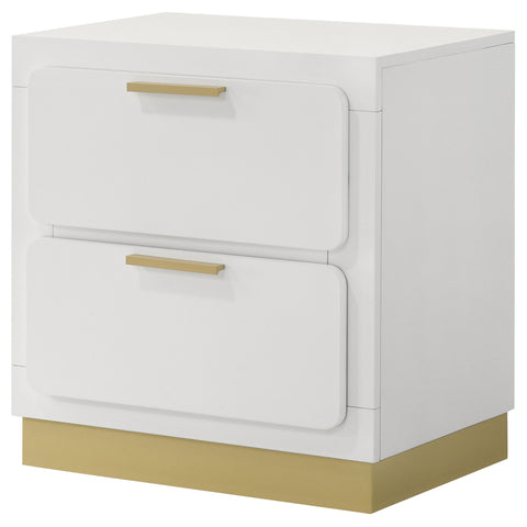 Callie 2-drawer Nightstand WhiteWhite