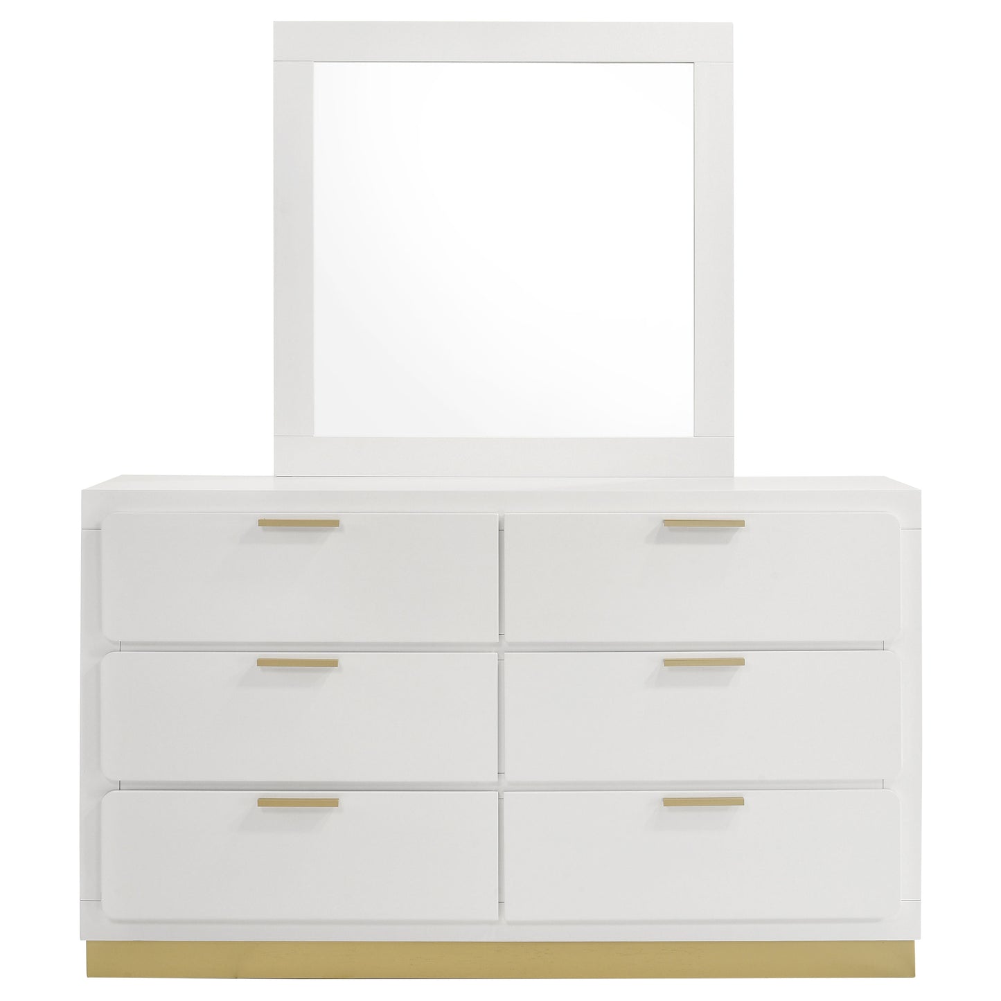 callie 6-drawer dresser with mirror whitewhite