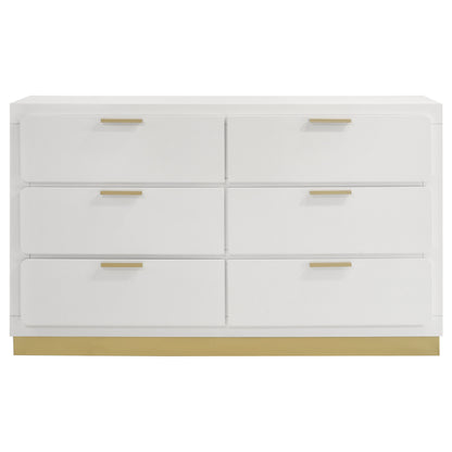 Winslow 6-drawer Dresser White