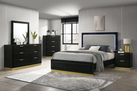 Callie 5-piece Eastern King Bedroom Set BlackBlack