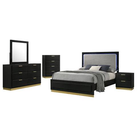 Callie 5-piece Queen Bedroom Set BlackBlack