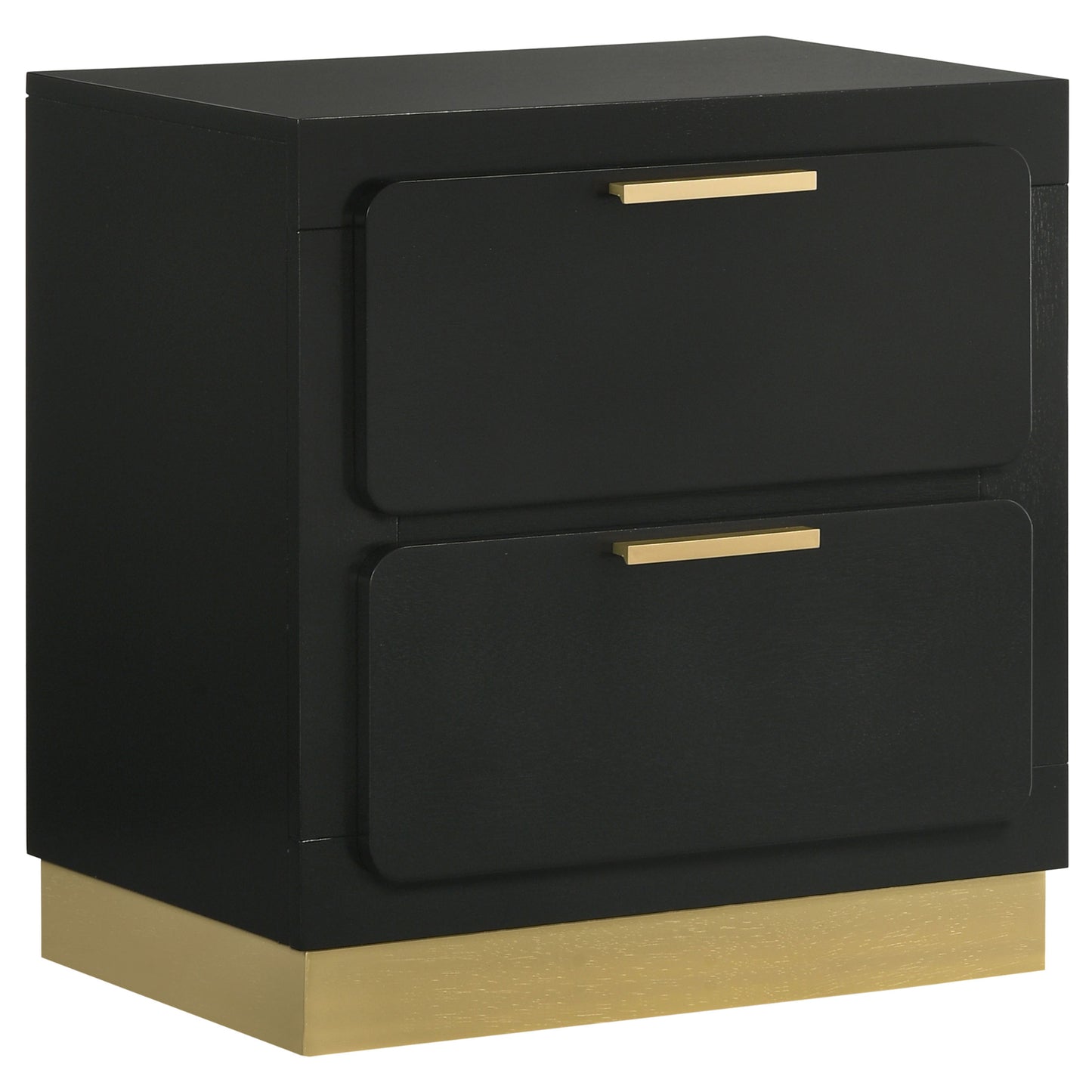 winslow 2-drawer nightstand black