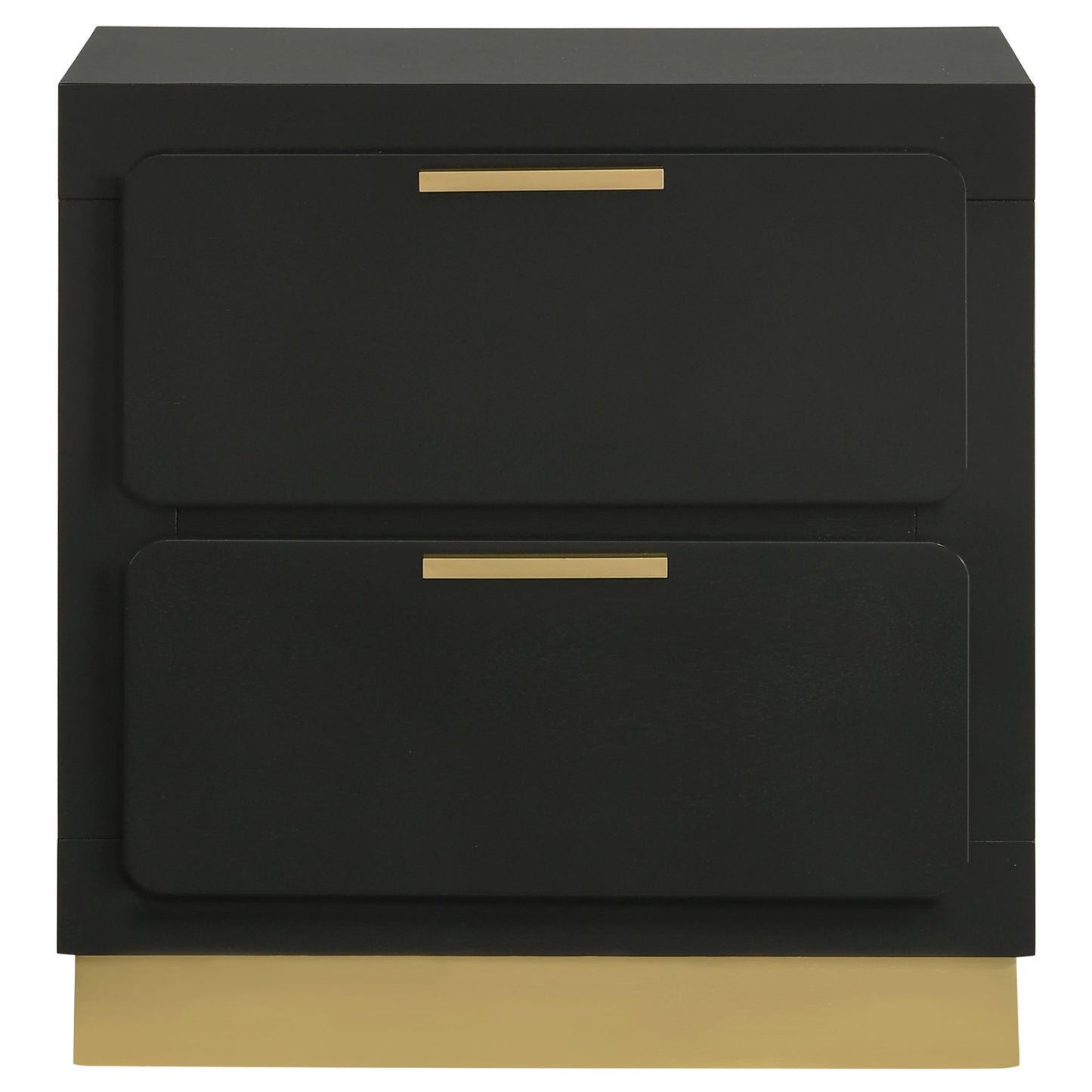 winslow 2-drawer nightstand black