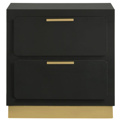 Winslow 2-drawer Nightstand Black