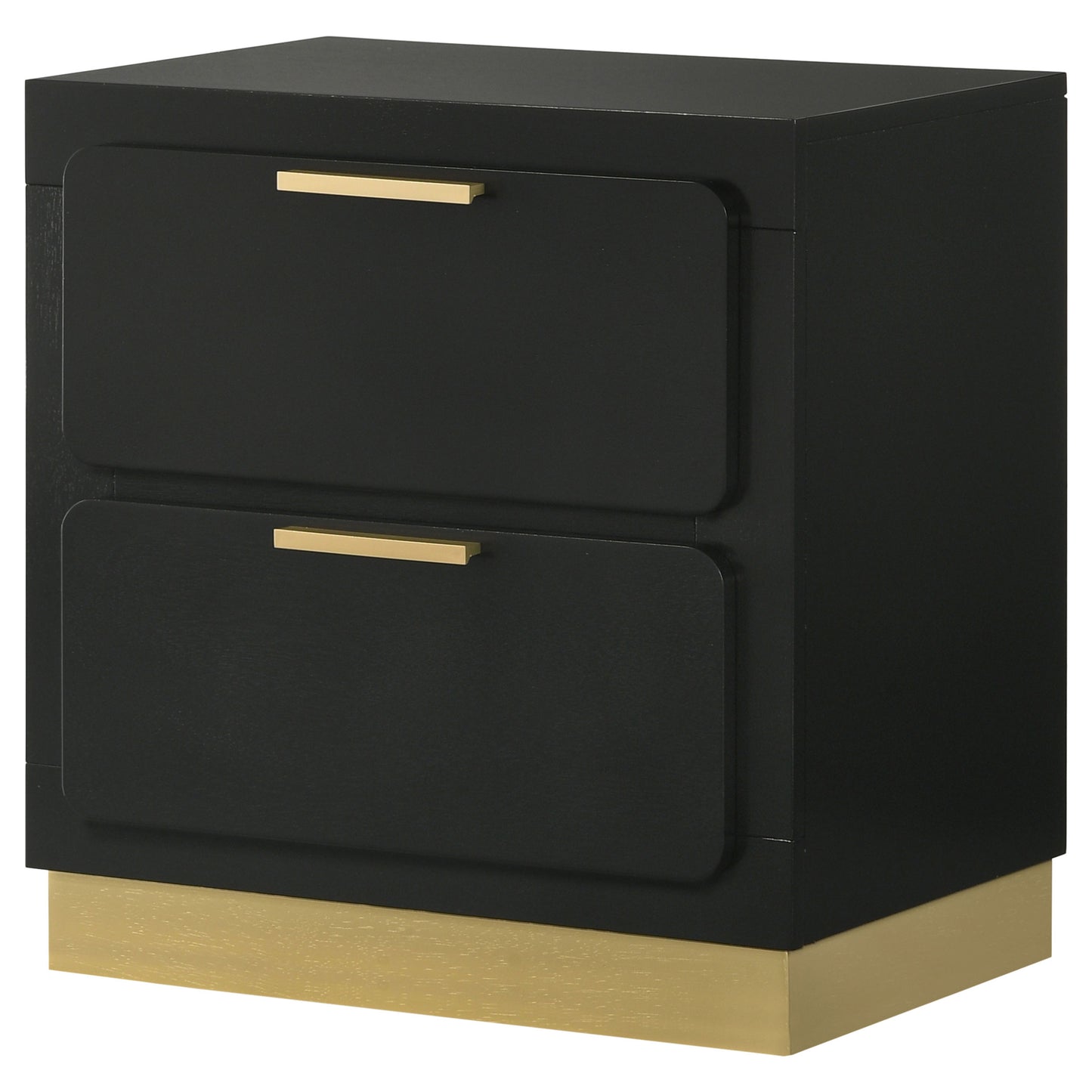 winslow 2-drawer nightstand black