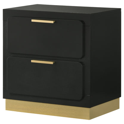 Winslow 2-drawer Nightstand Black