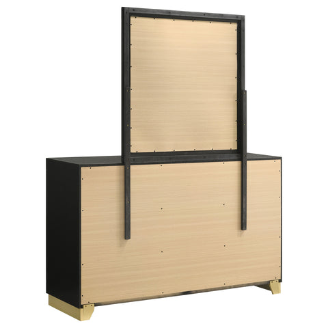Callie 6-drawer Dresser with Mirror BlackBlack