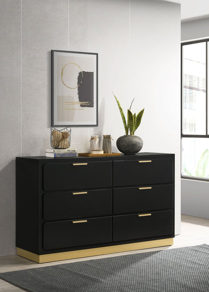 Winslow 6-drawer Dresser Black