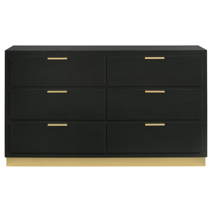 Winslow 6-drawer Dresser Black