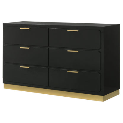 Winslow 6-drawer Dresser Black