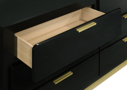 Winslow 6-drawer Dresser Black