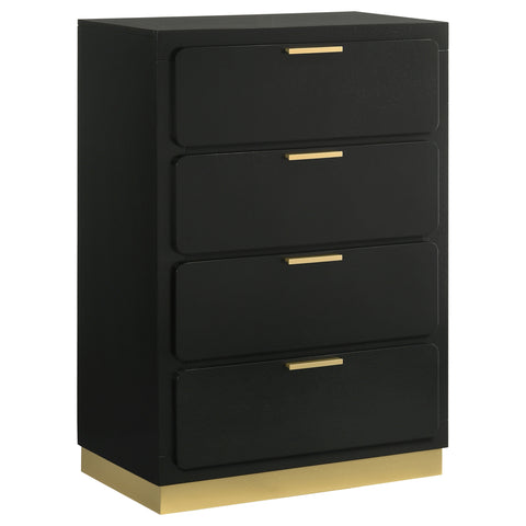 Callie 4-drawer Bedroom Chest BlackBlack
