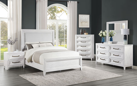 Marie 5-piece Queen Bedroom Set Distressed WhiteDistressed White