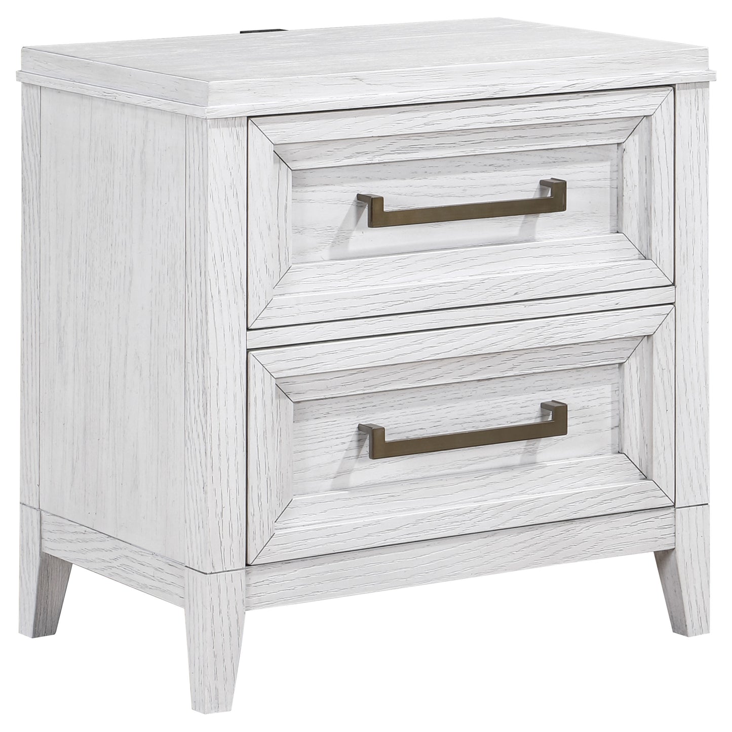 gunnison 2-drawer nightstand bedside table distressed white