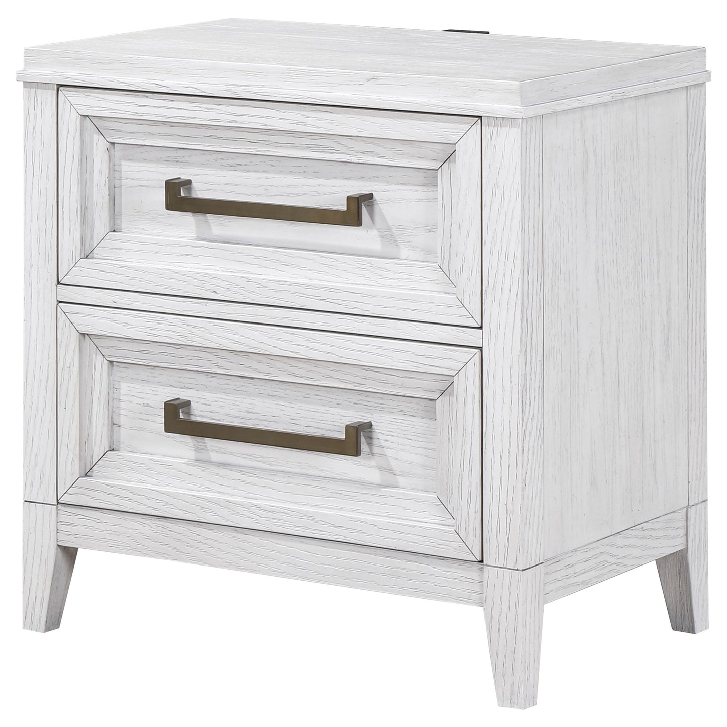 gunnison 2-drawer nightstand bedside table distressed white