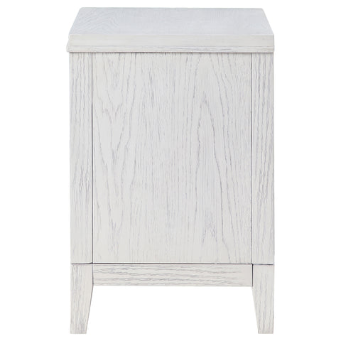 Marie 2-drawer Nightstand Bedside Table Distressed WhiteDistressed White