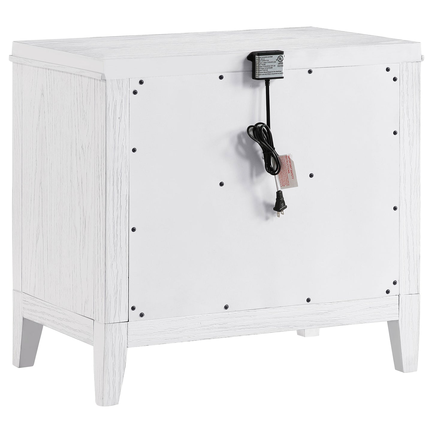 gunnison 2-drawer nightstand bedside table distressed white