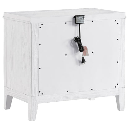 Gunnison 2-drawer Nightstand Bedside Table Distressed White