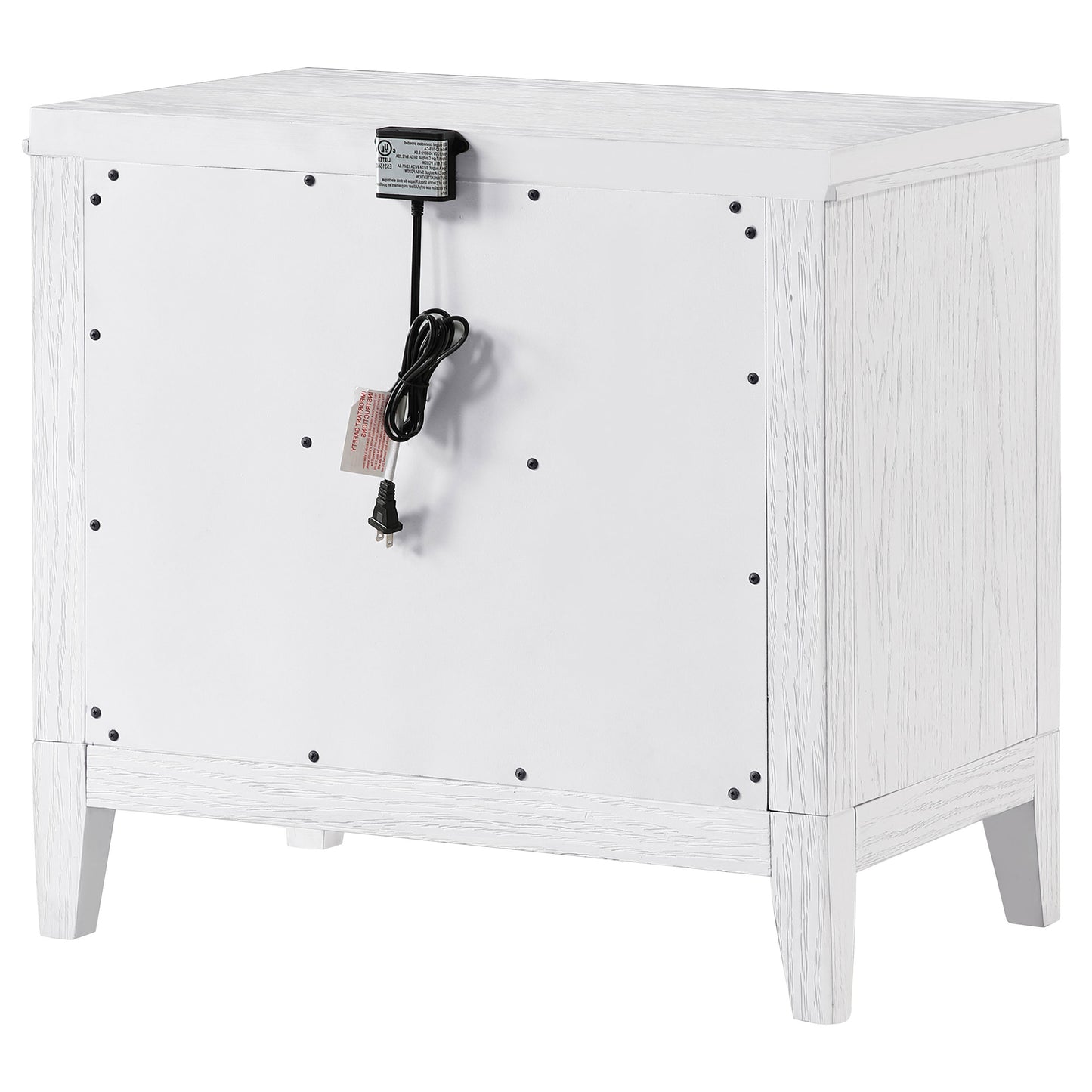 gunnison 2-drawer nightstand bedside table distressed white