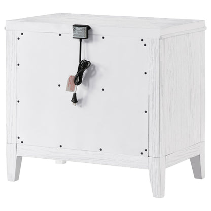 Gunnison 2-drawer Nightstand Bedside Table Distressed White