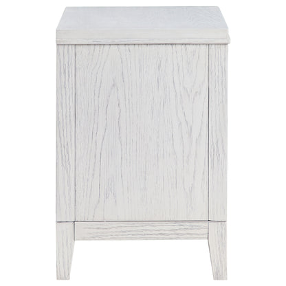 Gunnison 2-drawer Nightstand Bedside Table Distressed White